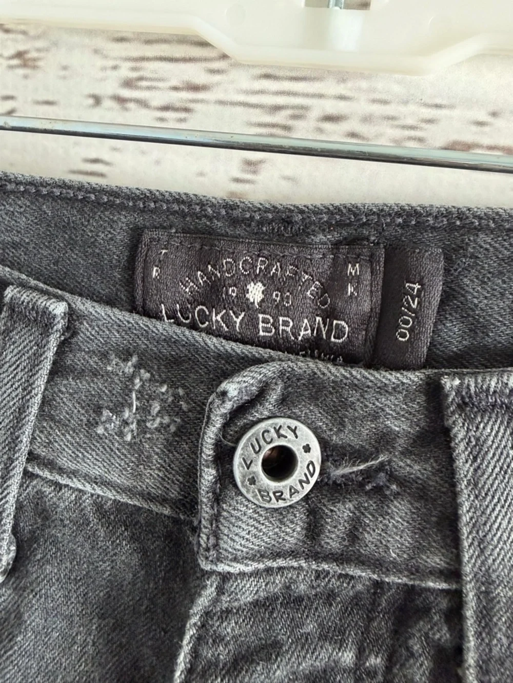 Lucky Brand The Boyfriend Short Black Distressed Denim Shorts